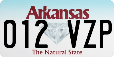 AR license plate 012VZP