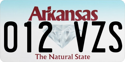 AR license plate 012VZS