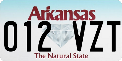 AR license plate 012VZT