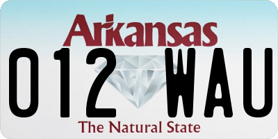 AR license plate 012WAU