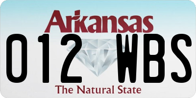AR license plate 012WBS