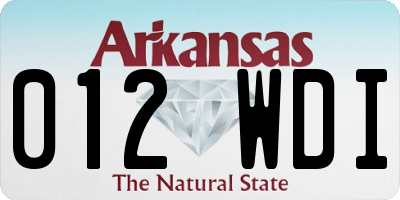 AR license plate 012WDI