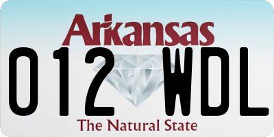 AR license plate 012WDL