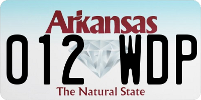 AR license plate 012WDP