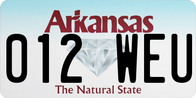 AR license plate 012WEU