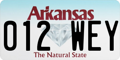 AR license plate 012WEY