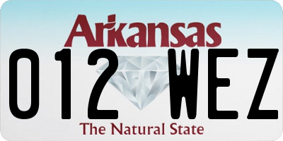 AR license plate 012WEZ