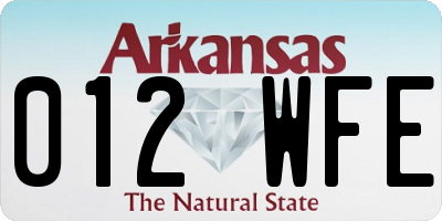 AR license plate 012WFE