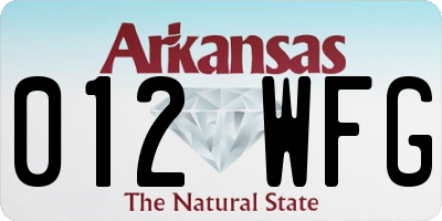 AR license plate 012WFG