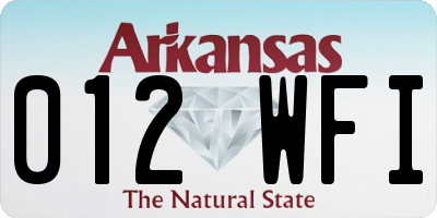 AR license plate 012WFI