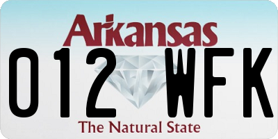 AR license plate 012WFK