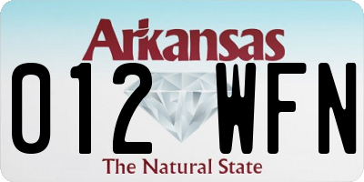 AR license plate 012WFN