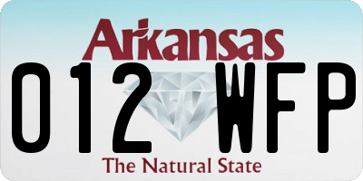 AR license plate 012WFP