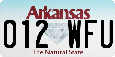AR license plate 012WFU