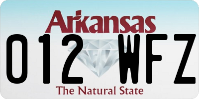 AR license plate 012WFZ