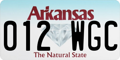 AR license plate 012WGC