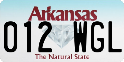 AR license plate 012WGL