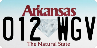 AR license plate 012WGV