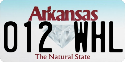 AR license plate 012WHL