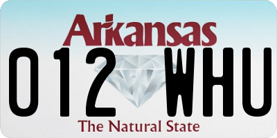 AR license plate 012WHU