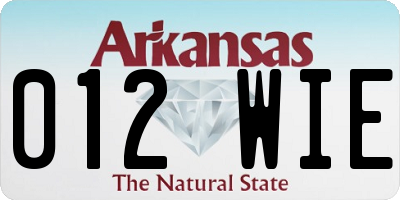 AR license plate 012WIE