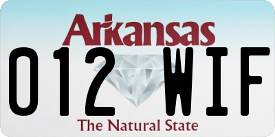 AR license plate 012WIF