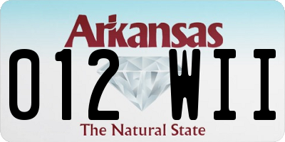 AR license plate 012WII