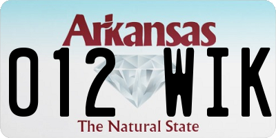 AR license plate 012WIK