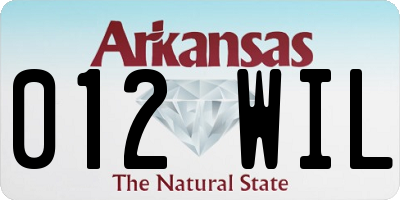 AR license plate 012WIL
