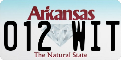 AR license plate 012WIT