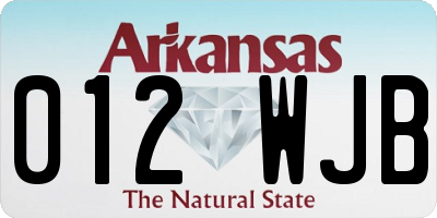 AR license plate 012WJB