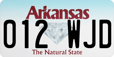 AR license plate 012WJD