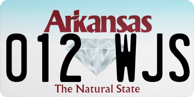 AR license plate 012WJS