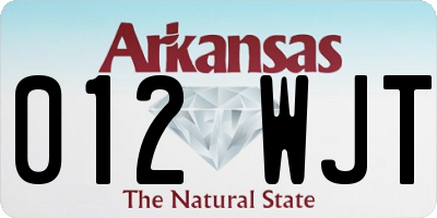 AR license plate 012WJT