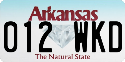 AR license plate 012WKD