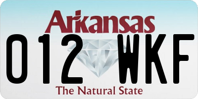 AR license plate 012WKF