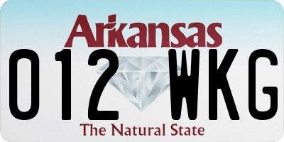 AR license plate 012WKG