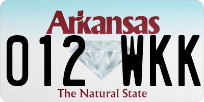 AR license plate 012WKK