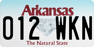 AR license plate 012WKN