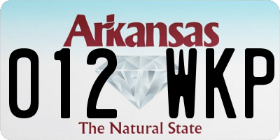 AR license plate 012WKP