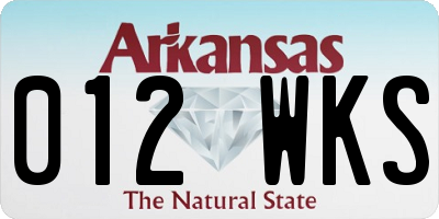 AR license plate 012WKS