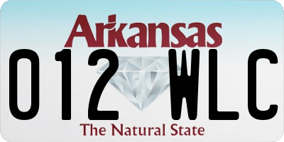 AR license plate 012WLC