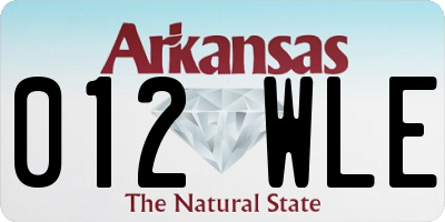 AR license plate 012WLE