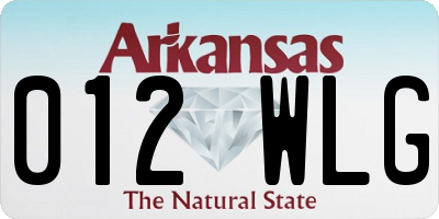 AR license plate 012WLG