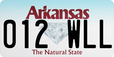 AR license plate 012WLL