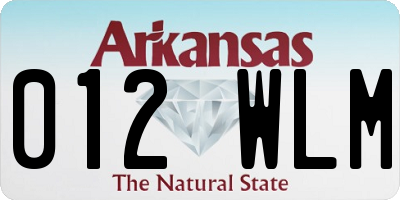 AR license plate 012WLM