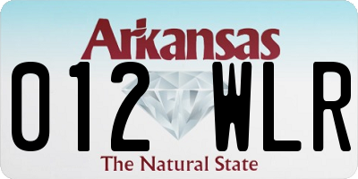 AR license plate 012WLR