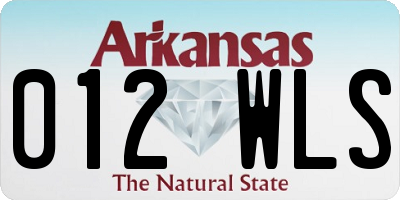 AR license plate 012WLS