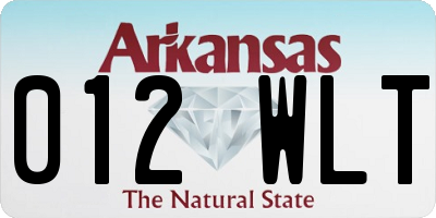 AR license plate 012WLT
