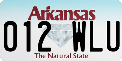 AR license plate 012WLU